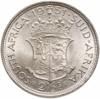 купить ЮАР 2 1/2 шиллинга (shillings) 1951