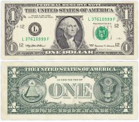 купить США 1 доллар 1999 (Pick 504) L-Сан Франциско "FW" (Fort Worth)