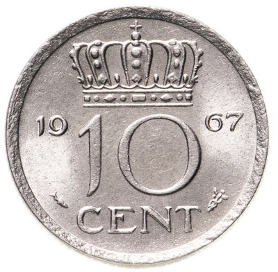 купить Нидерланды 10 центов 1967