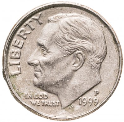 купить США 10 центов (дайм, one dime) 1990-1999