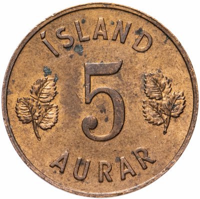 купить Исландия 5 эйре (aurar) 1946-1966, случайная дата