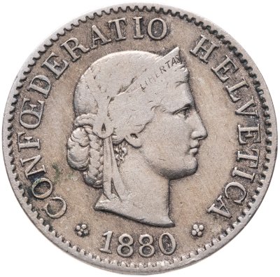 купить Швейцария 5 раппенов (rappen) 1880