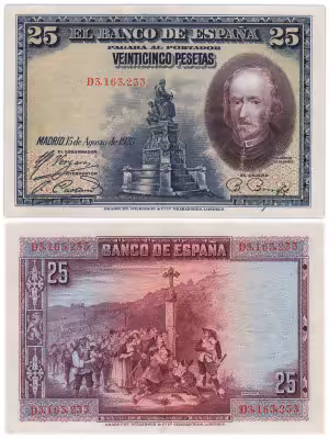 купить Испания 25 песет 1928 (Pick 74.b)