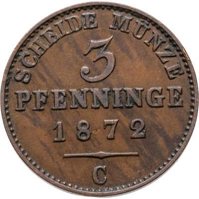купить Германия, Пруссия 3 пфеннига 1872