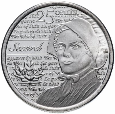 купить Канада 25 центов (cents) 2013 "Война 1812 года - Лора Секорд"