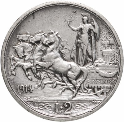 купить Италия 2 лиры 1914