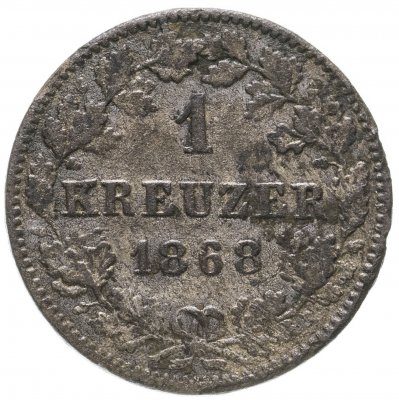 купить Германия, Вюртемберг 1 крейцер 1868