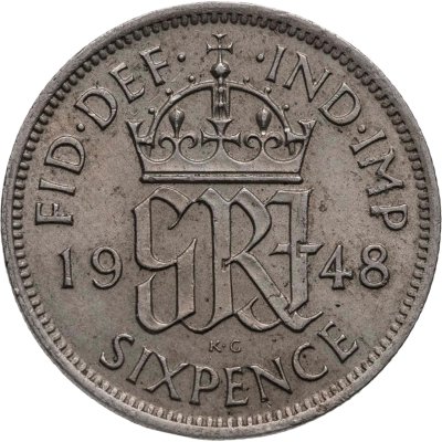 купить Великобритания 6 пенсов (pence) 1948