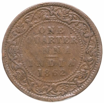 купить Индия (Британская) 1/4 анны (anna) 1862