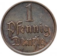 купить Данциг 1 пфенниг (pfennig) 1923-1937 (Случайный год)