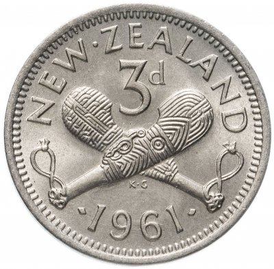 купить Новая Зеландия 3 пенса (pence) 1961