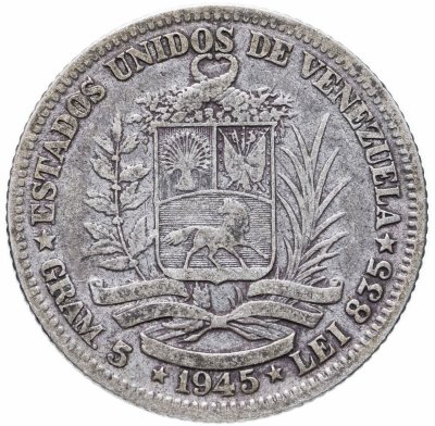 купить Венесуэла 1 боливар (bolivar) 1945