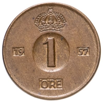 купить Швеция 1 эре (ore) 1957