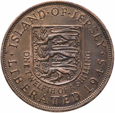 купить Джерси 1/12 шиллинга (shilling) 1945 "Освобождение король Георг VI Остров"
