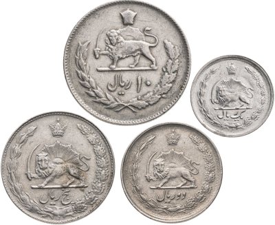 купить Иран набор монет 1-10 риалов 1975 (4 шт.)