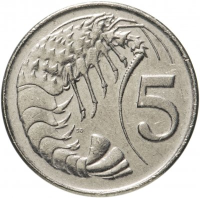 купить Каймановы острова 5 центов (cents) 1992-1996, случайная дата