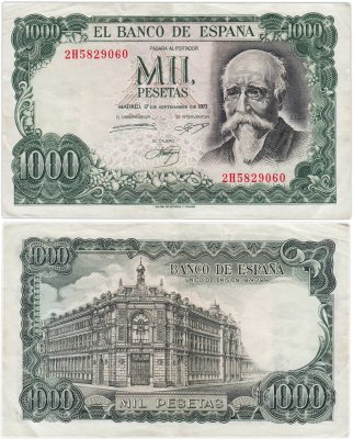 купить Испания 1000 песет 1971
