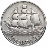 купить Польша 2 злотых (zlote) 1936 "15 лет морскому порту Гдыня"
