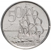 Купить Новая Зеландия 50 центов (cents) 2006-2019, случайная дата