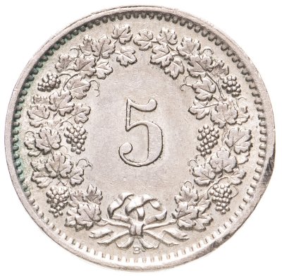 купить Швейцария 5 раппенов (rappen) 1969