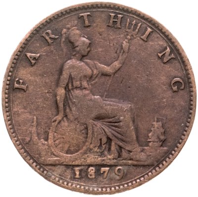 купить Великобритания 1 фартинг (farthing) 1879