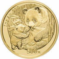 Купить Китай 500 юаней 2005 Панда (Au999 31.1g)