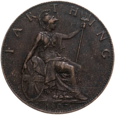 купить Великобритания 1 фартинг (farthing) 1907