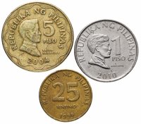 Купить Филиппины набор из 3-х монет 1995-2017, случайная дата