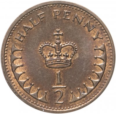купить Великобритания 1/2 пенни (penny) 1982, надпись "HALF PENNY"