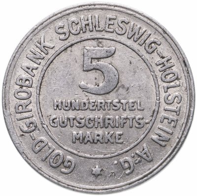 купить Германия (Шлезвиг-Гольштейн) нотгельд 5 пфеннигов 1923