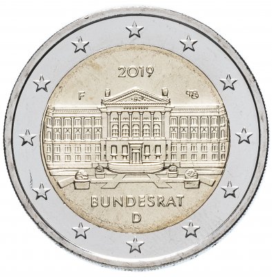 купить Германия 2 евро 2019 Бундесрат двор F