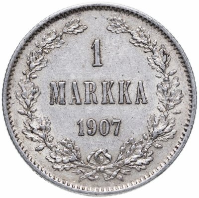 купить 1 марка 1907 L, монета для Финляндии