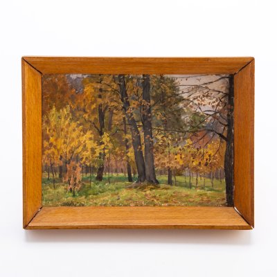 купить Картина "Осенний лес" (условное название), оргалит, масло, Россия, 1980-1990 гг.