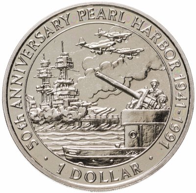 купить Соломоновы Острова 1 доллар (dollar) 1991 "50 лет Нападению на Перл-Харбор"