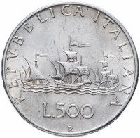 купить Италия 500 лир 1966