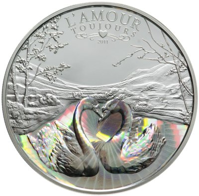 купить Камерун 1000 франков 2011 "Любовь навсегда. Два лебедя"