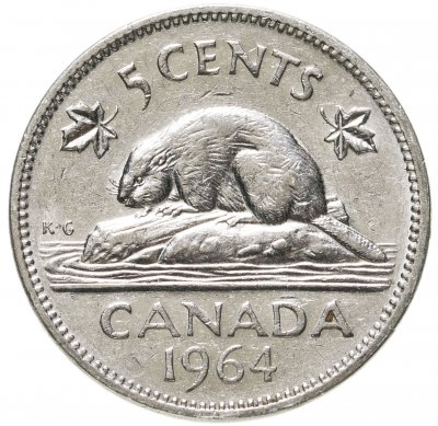 купить Канада 5 центов (cents) 1964
