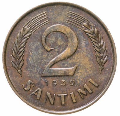 купить Латвия 2 сантима (santimi) 1939
