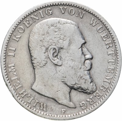 купить Германская Империя, Вюртемберг 3 марки 1909 F
