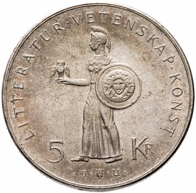 купить Швеция 5 крон 1962 "80 лет со дня рождения Густава VI Адольфа"