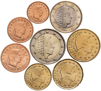 купить Люксембург полный годовой набор из 8 монет евро 2004