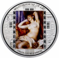 Купить Острова Кука 20 долларов 2012 "Шедевры живописи - Пьер Огюст Ренуар - Купальщица", в футляре с сертификатом