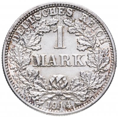 купить Германия 1 марка 1914 F знак монетного двора: "F" - Штутгарт