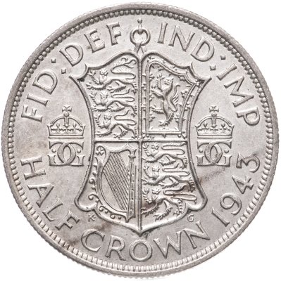 купить Великобритания 1/2 кроны (crown) 1943
