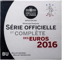 Купить Франция 2016 официальный годовой набор евро из 8 монет