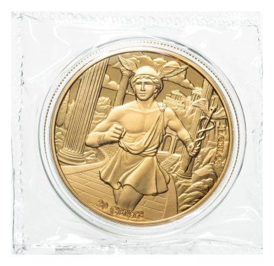 купить Самоа 20 центов (cents) 2021 "Боги Олимпа- Гермес/ Знак зодиака- Рак" (в капсуле)