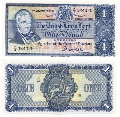 купить Шотландия 1 фунт 1969 (Pick 169а) British Linen Bank