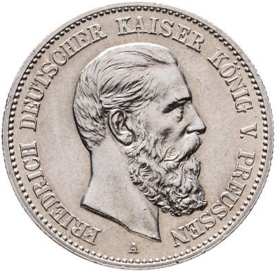 купить Германская Империя, Пруссия 2 марки (mark) 1888 Фридрих III