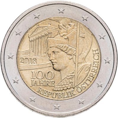 купить Австрия 2 евро (euro) 2018 100 лет Австрийской Республике