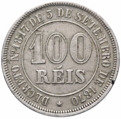купить Бразилия 100 реалов (reis) 1883